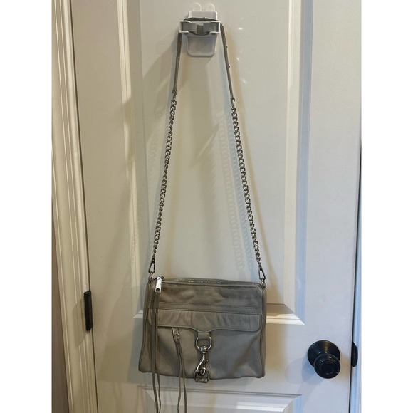 REBECCA MINKOFF BIG MAC Gray  leather / silver hardware   Crossbody/clutch purse - Picture 15 of 16